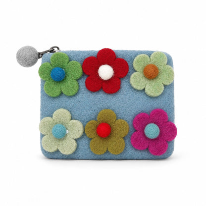 Lot de 3 Trousses en Feutre – Six Fleurs