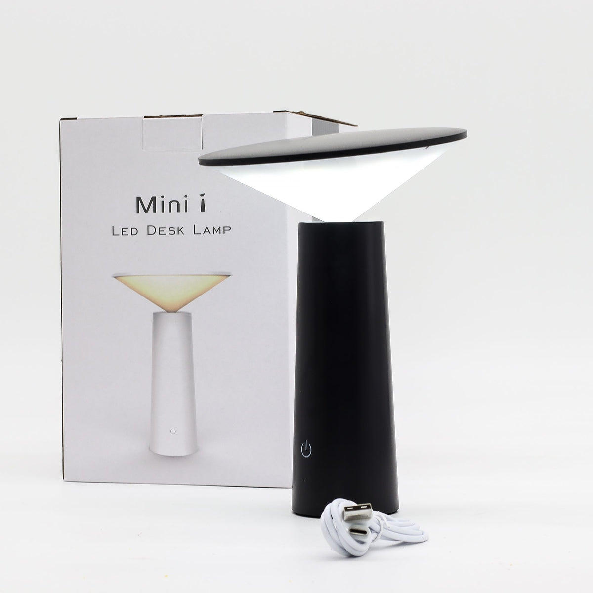Lampe Champignon Tactile Noire Orientable – Projection Lumineuse USB-C