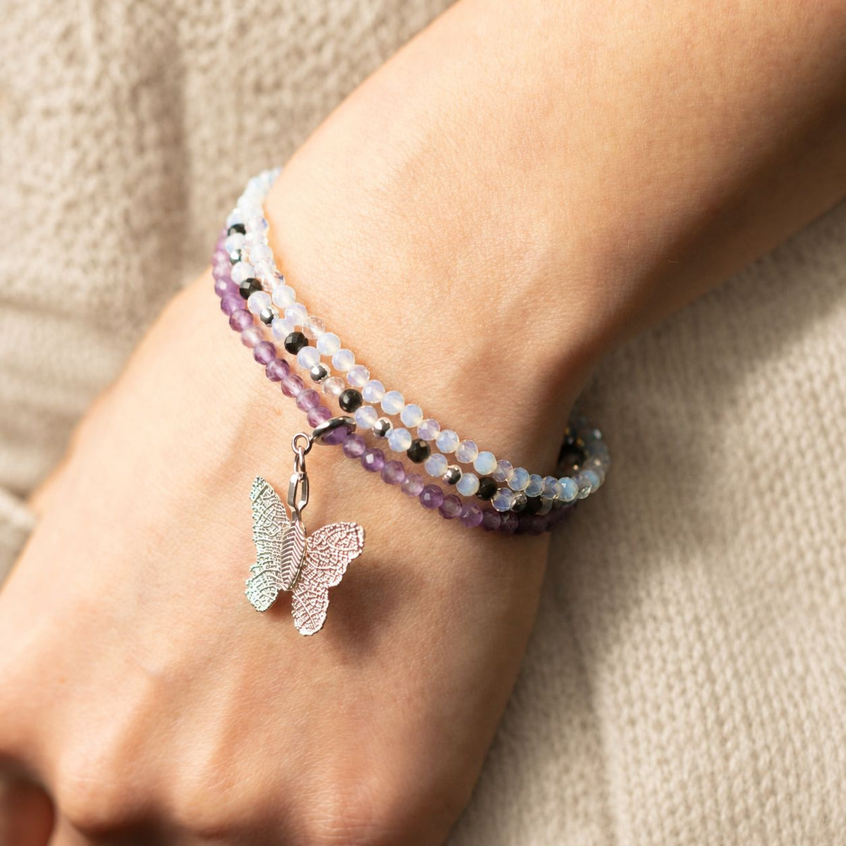 Coffret 3 Bracelets en Pierres Naturelles – Pleine Lune
