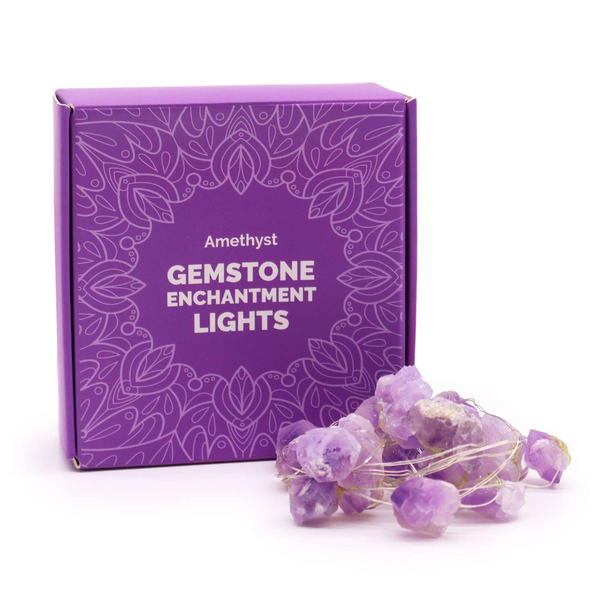 Guirlande Lumineuse en Améthyste – Pierres Naturelles, 2,27 m USB
