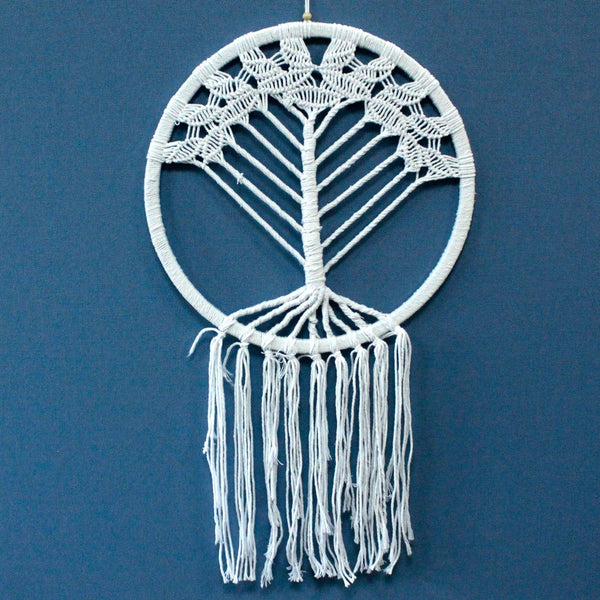 Attrape-rêves arbre de vie tissé à la main, anneau de 42 cm