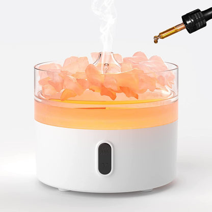 Diffuseur Huiles Essentielles à Pierres de Sel – Effet Flamme, USB-C