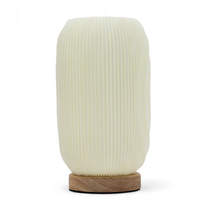 Lampe de Chevet Colonne Torsadée – Veilleuse USB-C à Socle Bois