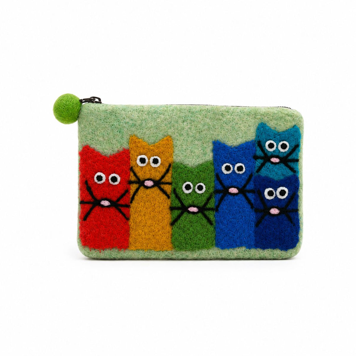 Lot de 3 Trousses en Feutre – Chats Curieux