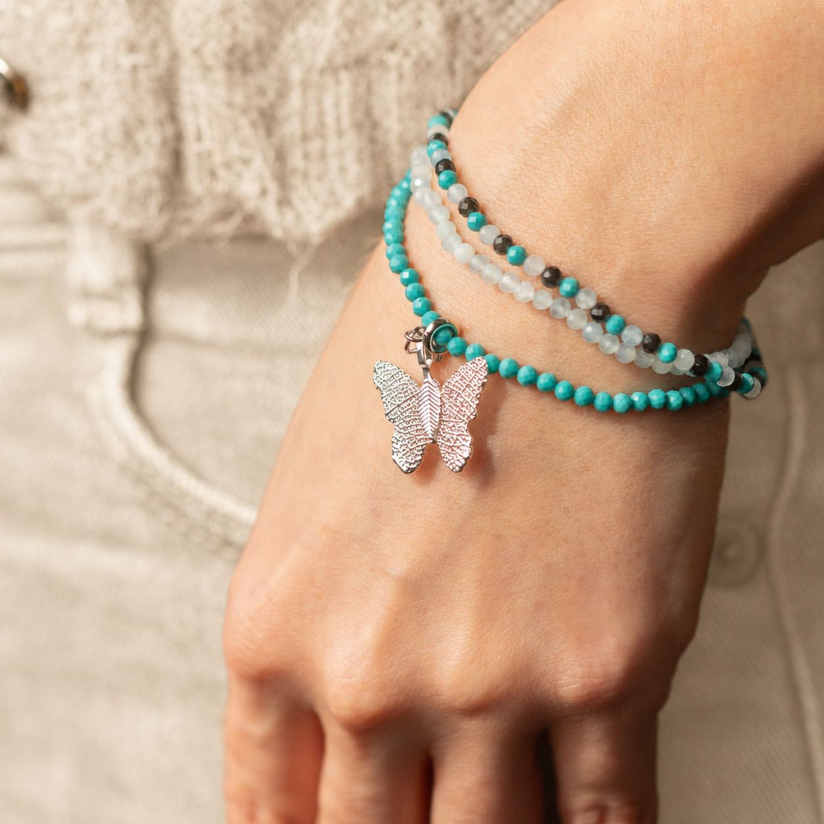 Coffret 3 Bracelets en Pierres Naturelles – Océan Infini