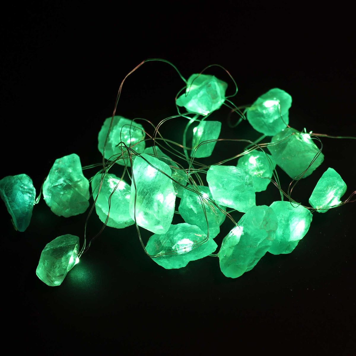 Guirlande Lumineuse en Jade – Pierres Naturelles, 2,27 m USB