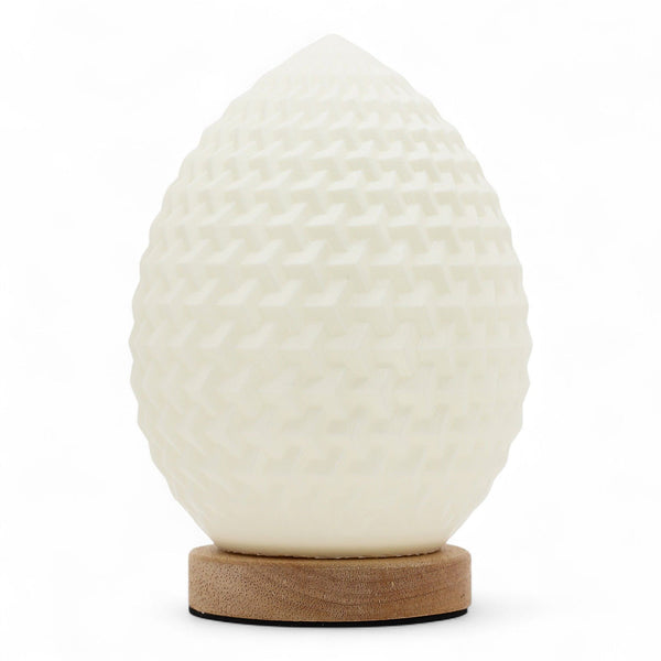 Lampe de Chevet Goutte – Veilleuse USB-C à Socle Bois, 3 Intensités