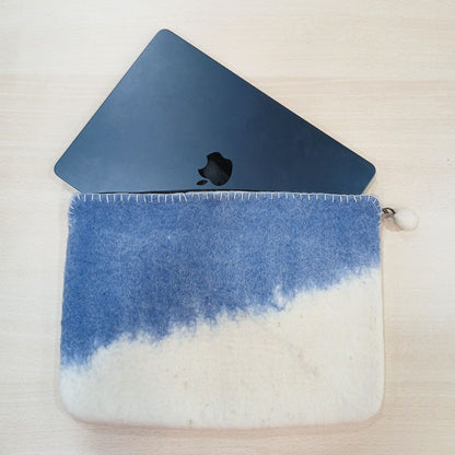 Housse d'Ordinateur en Feutre 14" – Horizon Bleu