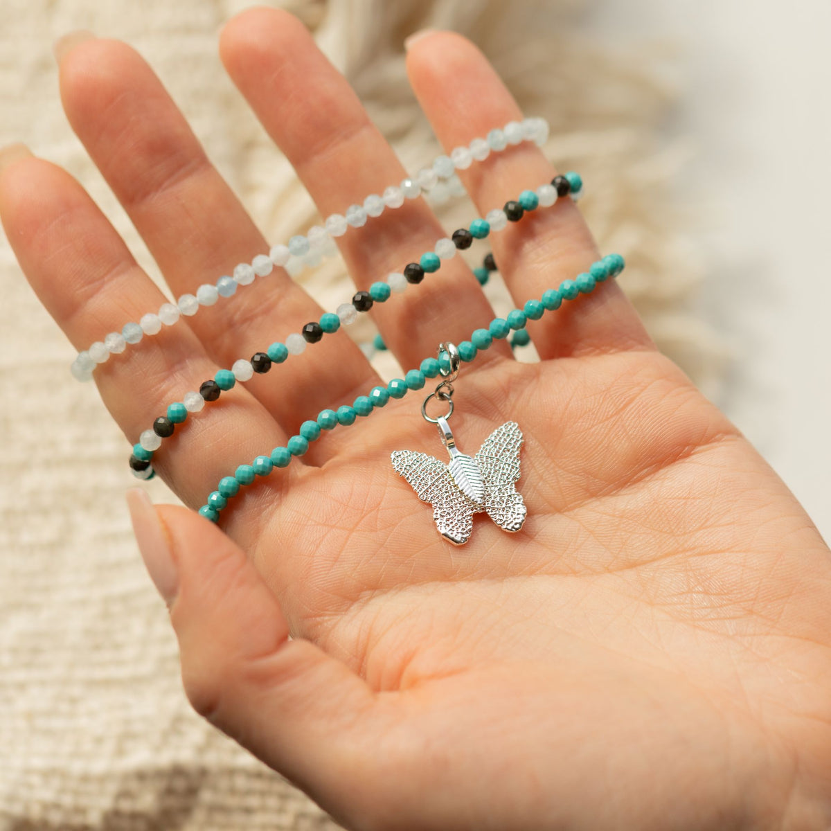 Coffret 3 Bracelets en Pierres Naturelles – Océan Infini