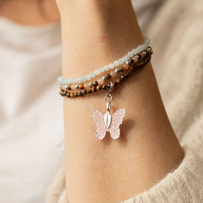 Coffret 3 Bracelets en Pierres Naturelles – Coucher de Soleil sur la Mer