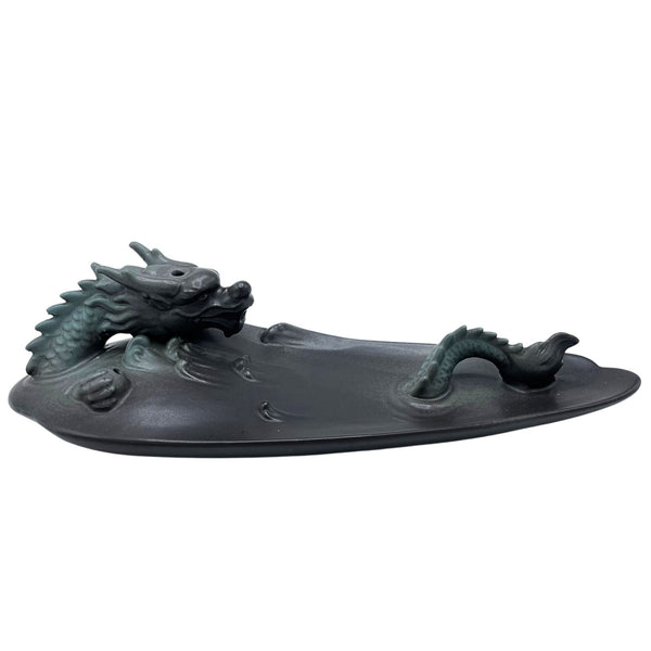 Brûle-Encens à Reflux Dragon au Bassin – Fontaine à Encens Céramique 24 cm