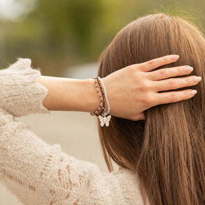 Coffret 3 Bracelets en Pierres Naturelles – Coucher de Soleil sur la Mer
