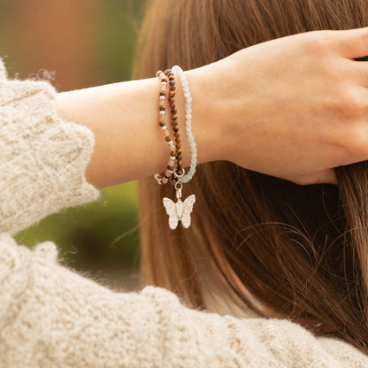 Coffret 3 Bracelets en Pierres Naturelles – Coucher de Soleil sur la Mer