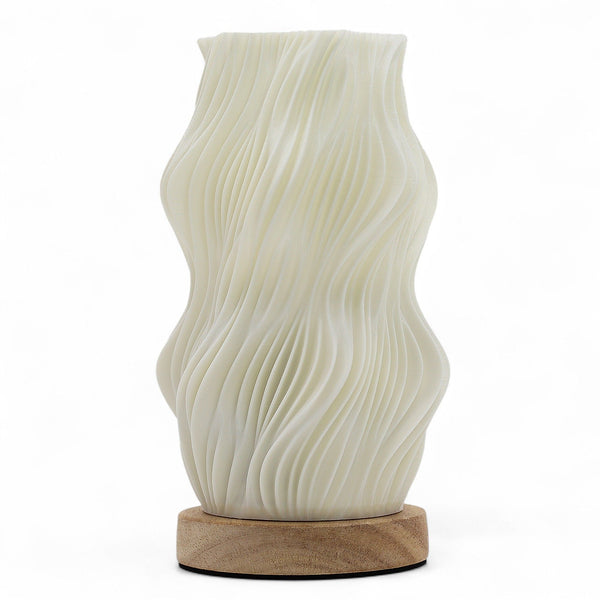 Lampe de Chevet Étoile Torsadée – Veilleuse USB-C à Socle Bois