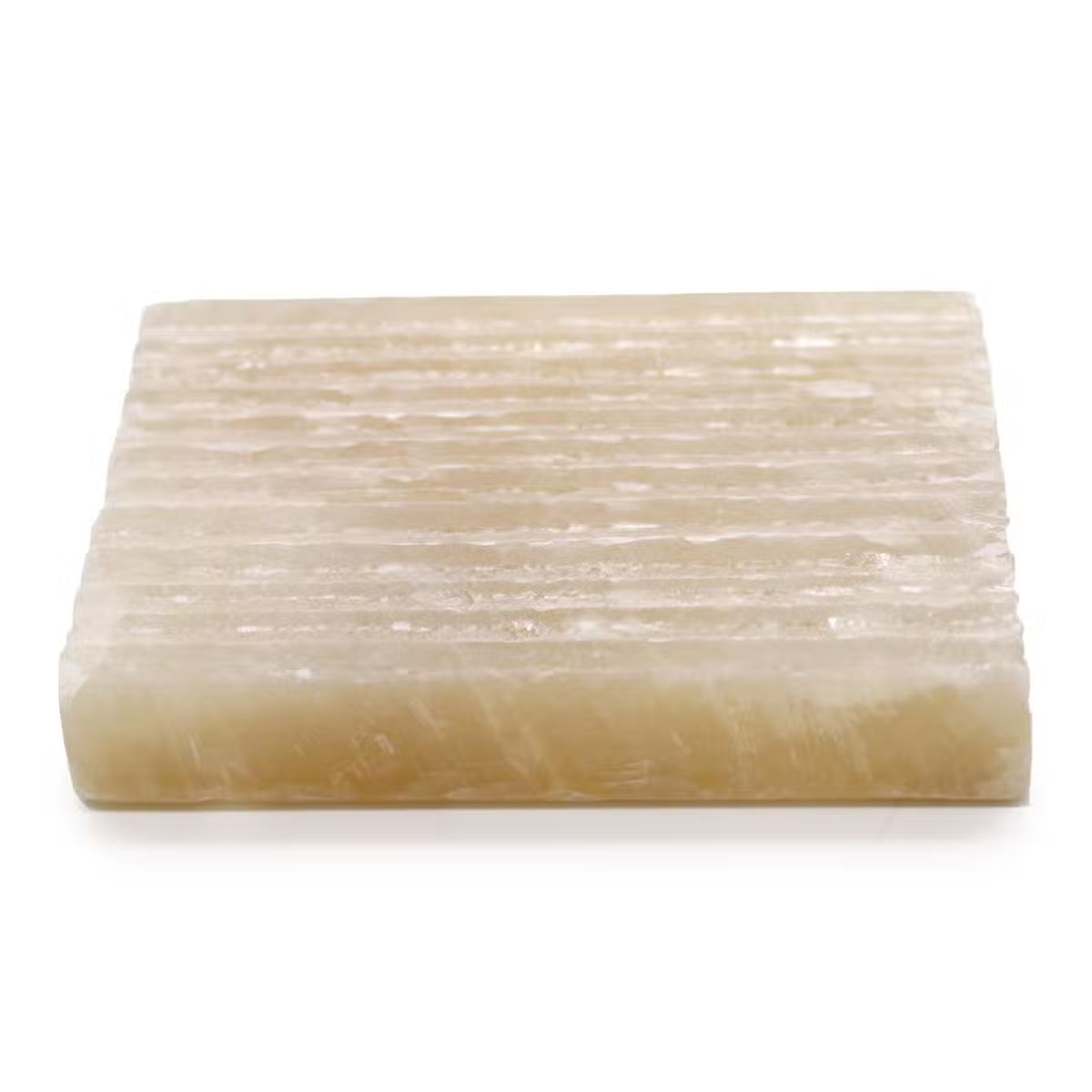 Porte-savon carré en onyx miel