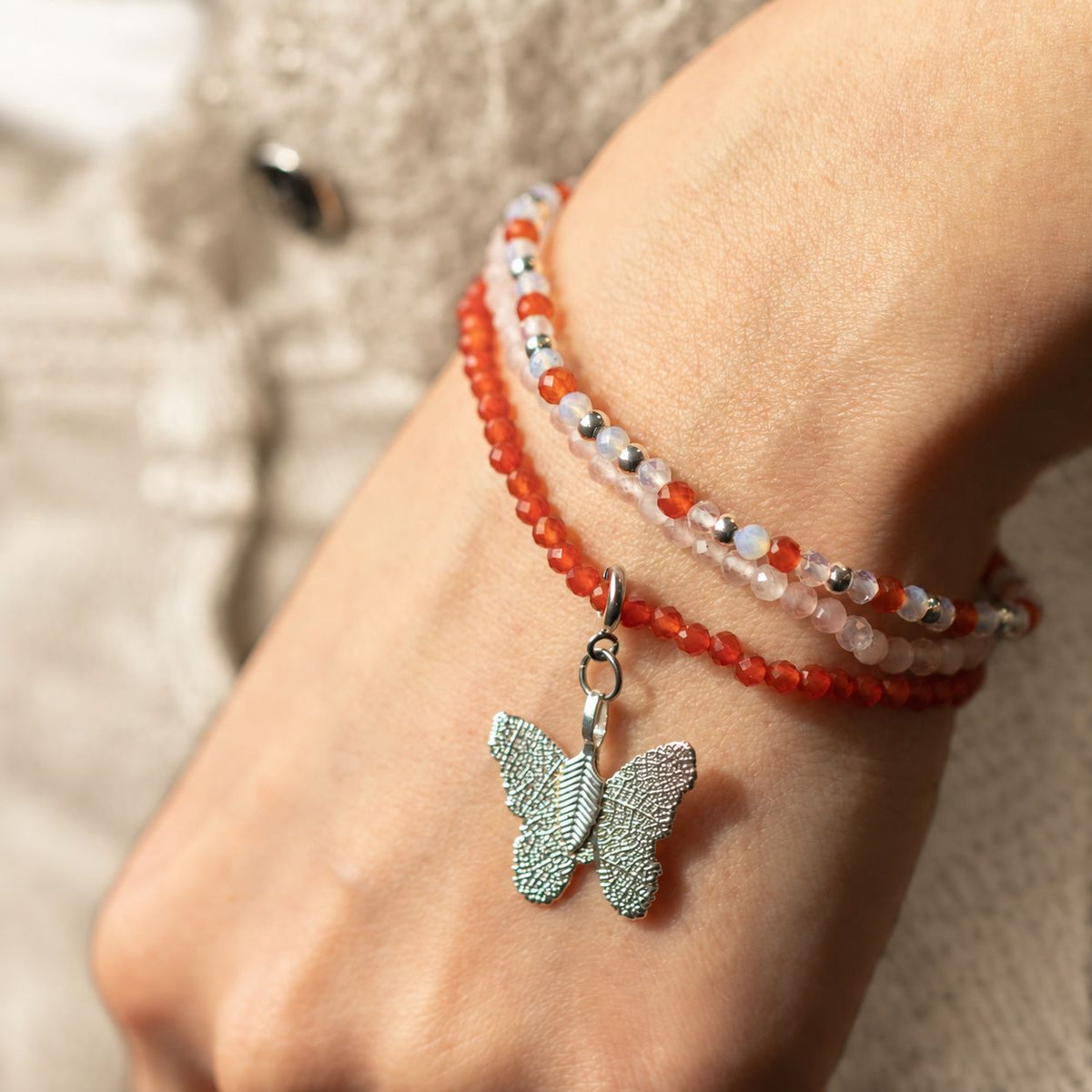 Coffret 3 Bracelets en Pierres Naturelles – Amour & Flamme