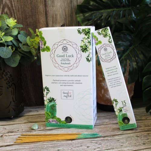 Encens Green Tree Pierre Précieuse – Ancrage & Chance au Patchouli avec Aventurine