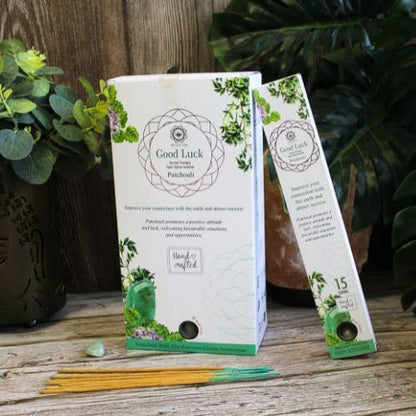 Encens Green Tree Pierre Précieuse – Ancrage & Chance au Patchouli avec Aventurine