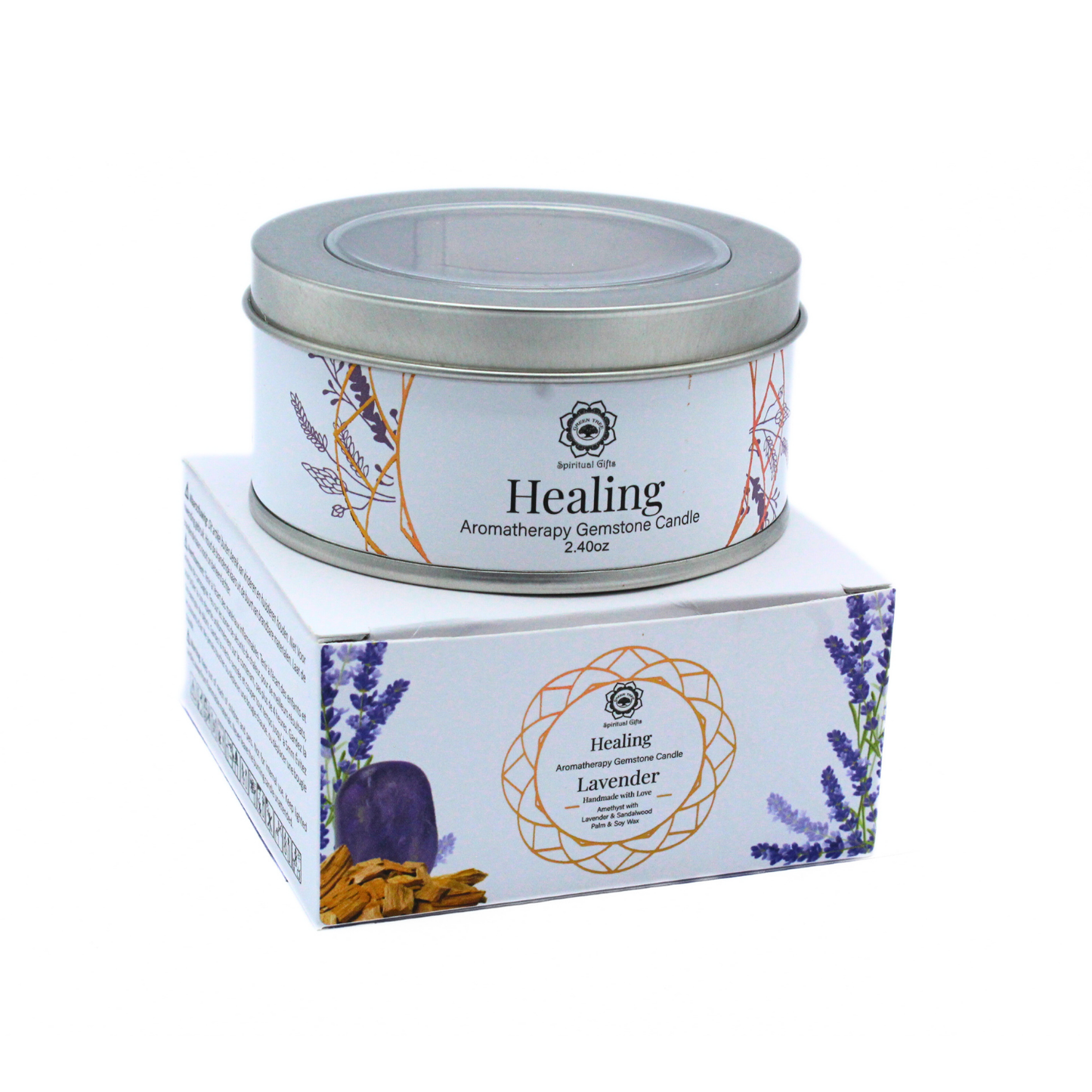 Bougie Énergétique Arbre Vert – Guérison & Sérénité à la Lavande (70 g)
