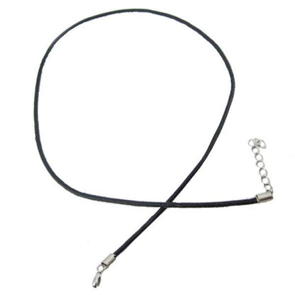 Cordon Noir en Corde de Cire – Fermoir Argenté
