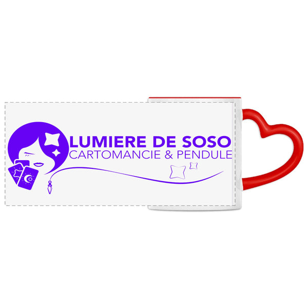 Mug à anse en forme de coeur - Panoramique - Lumière de Soso