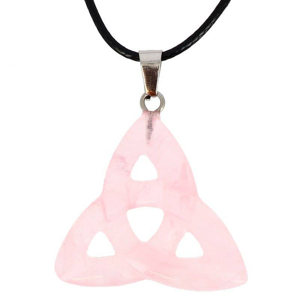 Pendentifs Quartz Rose Trinité Celtique