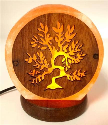 Mini Lampe en Sel de l’Himalaya Arbre de Vie – Lumière naturelle et ancrage (1 kg)