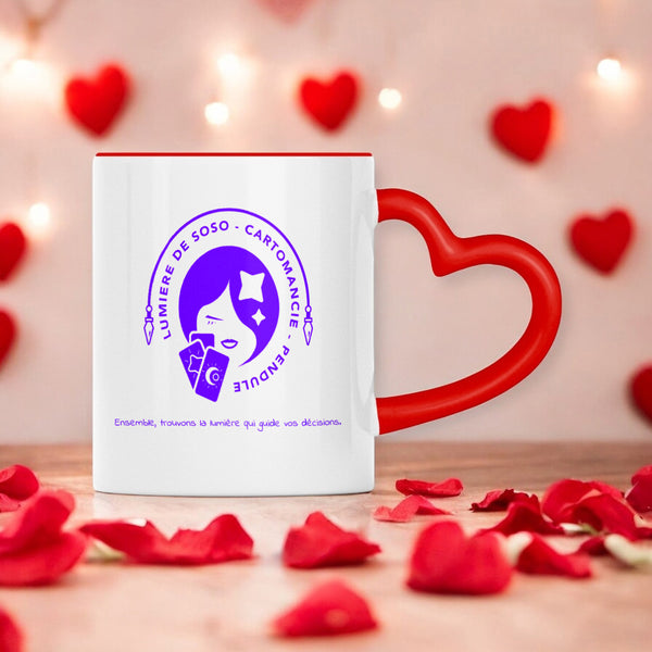 Mug à anse en forme de coeur - Lumière de Soso